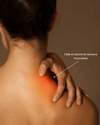 Masseur à percussion OLEN vu sous un autre angle, détail du design
